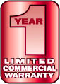 1 Year Limited Commercial Warranty