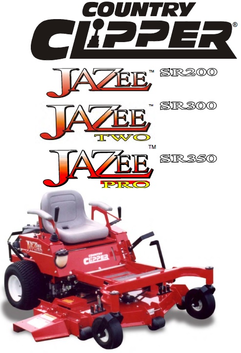 Parts Manual for JaZee, JaZee II, JaZee Pro - SR200, SR300, SR350